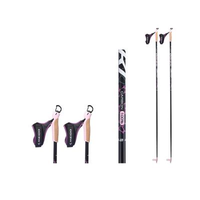 China PP+ Cork Factory Wholesale Customization Ski Poles 100% Carbon Fiber High Level Customizable Ski Poles for sale