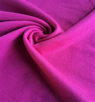 China Stretch 91%Recycled Polyester 9%Spandex 172CM 230GSM Sweat Wicking&Soft Hand Feeling&Thick Fluffy&Both Side Peached Plain Jersey Fabric for sale