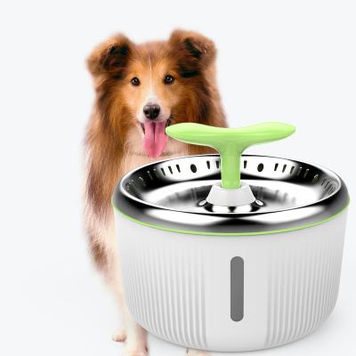 China New Arrival Viable Cat Water Fountain Dispenser for Cats and Dogs 2L Stainless Steel Pet Water Fountain for sale