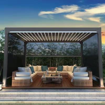 China Modern High Quality Aluminum Electric Retractable Frame 4*3M Pergola Garden Pergola Bracket for sale