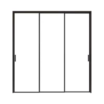 China Extremely narrow household alloy aluminum single windproof sliding door/silent sliding door for sale