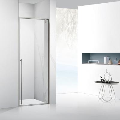 China 8mm Tempered Glass Bathroom Door Aluminum Alloy Waterproof Customized Single Sliding Frame for sale