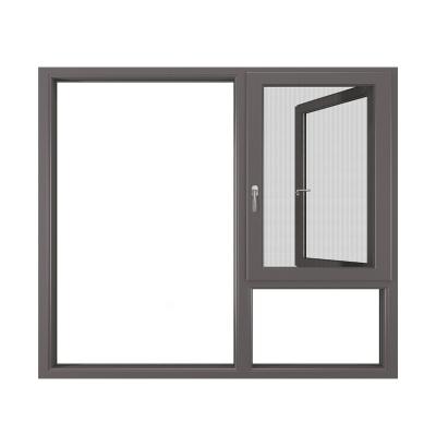 China Magnetic Modern Residential Deck Cutoff Aluminum Casement Window Window for sale