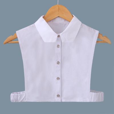 China Detachable Faux Collar Women Shirt Custom Made White Women Half Fake Dickey Collar Sleeveless Shirt For Costume for sale