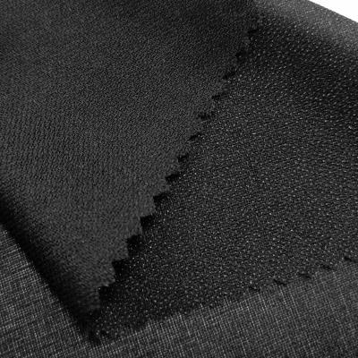 China Soft Sustainable Recycled Twill Weave PA Stitch Coated Stretch Woven Fusion Gum Guard 100% Polyester Adhesive Interlining For Suit Jacket for sale