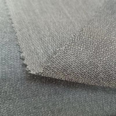 China 65%T35%R Soft Stretch Adhesive Soft Adhesive Woven Fusible Interlining Gray Fabric for sale