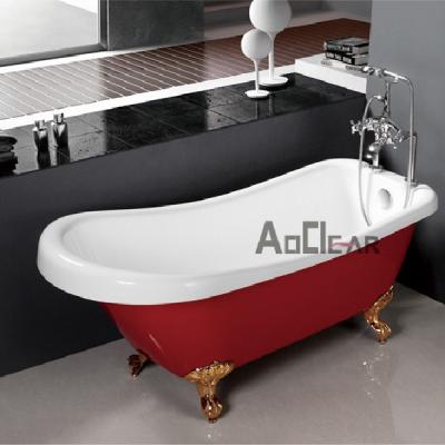 China Custom Clawfoot Roman Chrome Universal Narrow Bolts Free Feet Heated Brackets Standard Freestanding Tub With Pedestal Base for sale