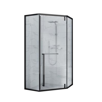 China Custom Modern Supplier Bathroom Corner Shower Cabinet Diamond Glass Shower Enclosure Bathroom for sale