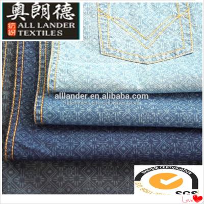 China Small Antistatic Printing Design Denim Fabric /100cotton Printed Fabric for sale