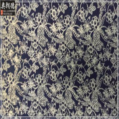 China 4.5OZ 32S English Cotton Indigo Fusible Twill Printed Fabric Denim for sale