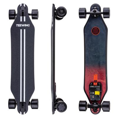 China 37 INCH Long Electric Dual Skateboard H5 760W Adult Drop Boat Motor With Wireless Remote Control EU Warehouse for sale