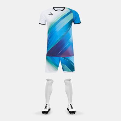 Κίνα Polyester Customized Quick Dry Soccer Sublimation Print Uniform Soccer Jersey Set For Men προς πώληση