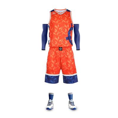 China Uniform Brand Logo Sports Singlet Cusrom Jerseys Sublimation Antibacterial Printing Basketball zu verkaufen