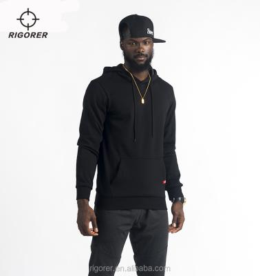 Chine Anti-pilling Men's Casual Pullover Hoodie Gray And Black Sport Hoodie With Fleece à vendre