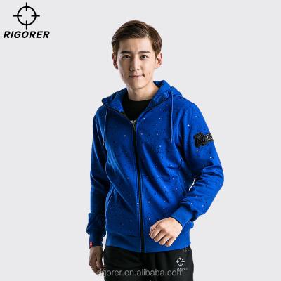 中国 New Style Anti-pilling Zip Hoodie Fleece Hoodie For Men With Blue Color 販売のため