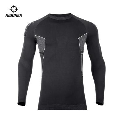 China Antibacterial Compression Shirt Gym Fitness Jogging Top For Men Wear Elastic Jogging Active Fitness for sale