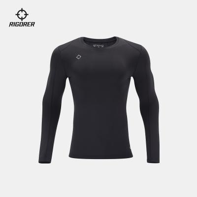 China Fitness T-shirt Antibacterial Polyester Elastic Compression Jogging Active Wear Tops Lightweight Quick Dry For Men zu verkaufen