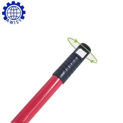 China Household Cleaning 120*2.2 Cm Customized Size Aluminum Alloy Metal Broom Brush Dustpan Plunger Handle With Plastic Italian Thread for sale