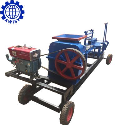 China Building material shops small diesel and motor driven clay brick machine, brick extruder, building brick machinery for sale