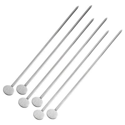 China Easily Cleaned Grilling BBQ Stick Skewer Kebab Skewers Set Flat Stainless Steel for sale