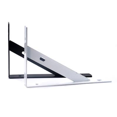 China Home Storage Frames Hot Sale Home Furniture L Shape 90 Degree Screw Mounted Frame Triangle Wall Shelf Bracket for sale