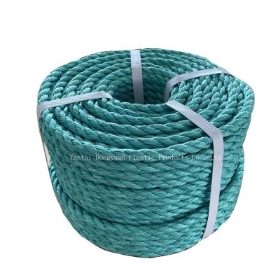 China Agricultural Blue Color PP and Marine Twisted Polyester Mooring Rope for sale