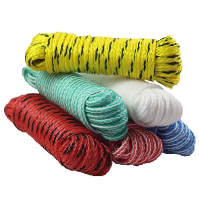 China Soft PP PE hollow braided rope for seawater floats reling for sale