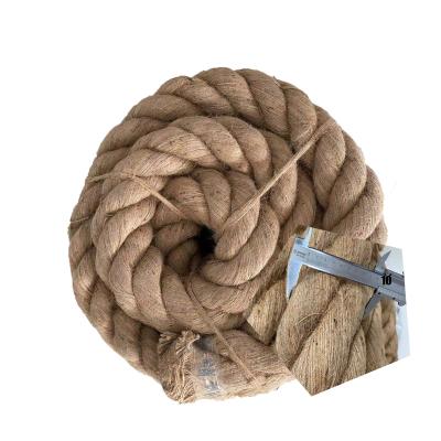 China 100% Natural Fiber Fishing Twisted 100mm Jute Rope for sale