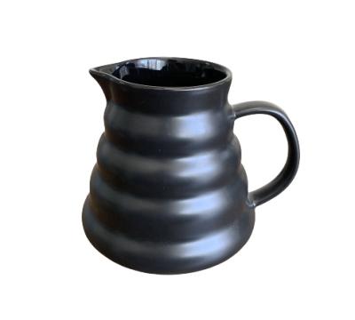 China V60 Cloud Coffee Pot Sustainable Ceramic Coffee Pot Drip Kettle Preto e Branco for sale