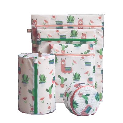 China Casual Home Environmental Exquisite Printing Deformation Prevention Fresh Air Laundry Bag for sale