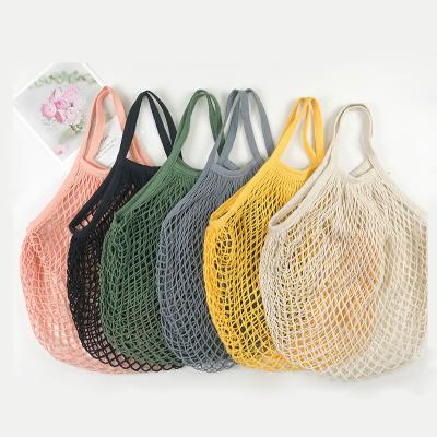 China Net Woven Eco Friendly Cotton Tote Bag Eco Friendly Reusable Shopping Bag for sale