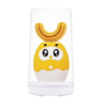 China Cleaning Teeth 2021 New U-shaped Children's Automatic Teeth Clean Brush Electric Sonic Toothbrush Portable Cute Cartoon for sale