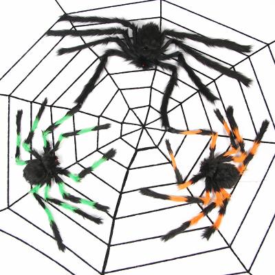 China Festival Decoration New Arrival Halloween Decoration Spider Toy Black Large Spider Plush Toy for sale