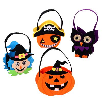 China 2021 Portable Festival Decoration New Arrival Party Halloween Decoration Pumpkin Candy Bucket Bag For Kids for sale