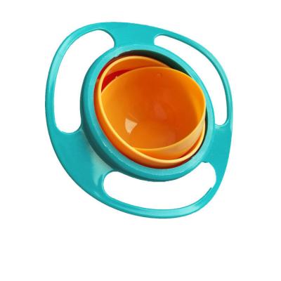 China Sustainable High Quality Rotate 360 ​​Degree Children's Balance Feeding Snack Bowl Dishes Wheel for sale