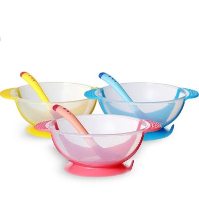 China 100% Eco-Friendly Baby Tableware Suction Bowl Temperatures Smelling Spoon Kids Forming Food Feeding Bowl for sale