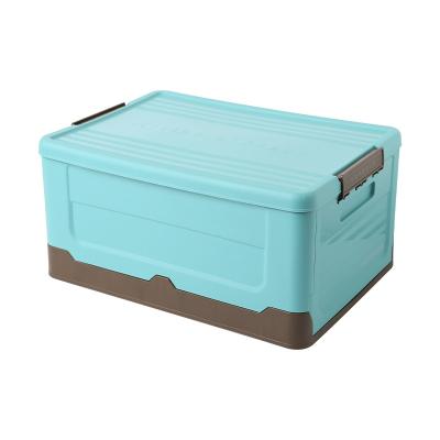 China Collapsible Folding Container Collapsible Plastic Trash Bin Plastic Crate Storage Box For Car for sale