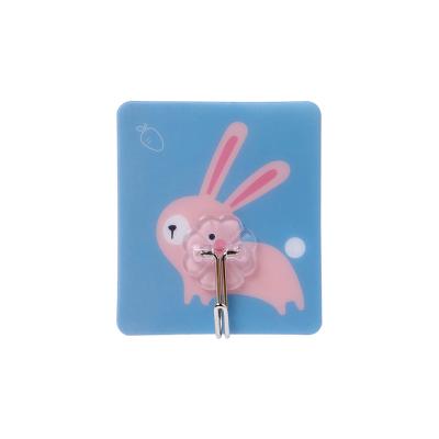 China Creative Cartoon Rattan Multi-Function Cute Viable Wall Adhesive Hook Animal Wall for sale