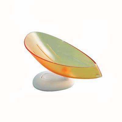 China 2021 Modern New Innovative Bird Shape Soap Dish Household Products 360 Degree Rotation Suction Saop Tray for sale