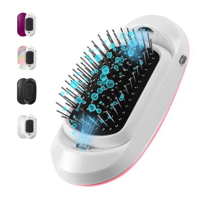 China Electric Ionic Hair Care 2.0 Ion Hair Brush Comb Professional Portable Electric Negative Ionic Hair Comb Hair Brush for sale