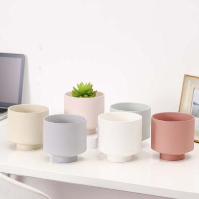 중국 Matte Eco Friendly Ceramic Large White Decor Ceramic Flower Pots Indoor Living Room, Desktop 판매용