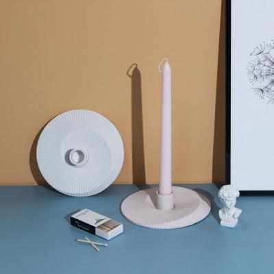 China europe style christmas matte white ceramic candlestick luxury decorative ceramic candle holder for sale