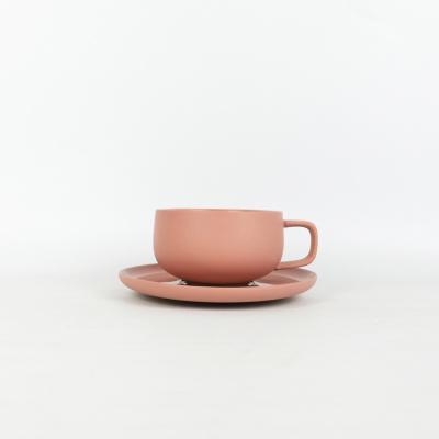 China Wholesale Nordic Europe Orche Ceramic Coffee Cup and Saucer for Christmas Gift zu verkaufen