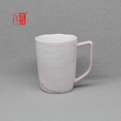 China Wholesale Sublimation Colorful Beauty Glazed Porcelain Coffee Mug Marble Ceramic Mug for sale