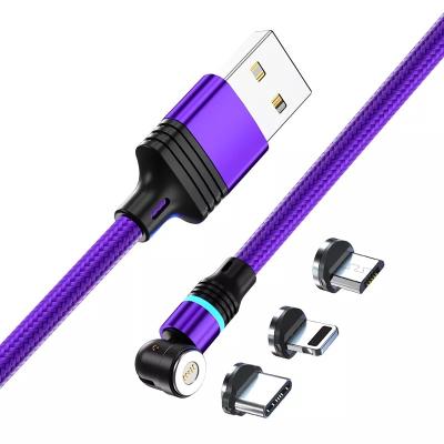 China Mobile Phone Tablet Protection Camera Most Digital Devices Magnetic Data Cable 3-in-1 Strong Magnetic Force 540 Degree Rotation Charging Cable For Type C Android Magnetic Charging Cable for sale