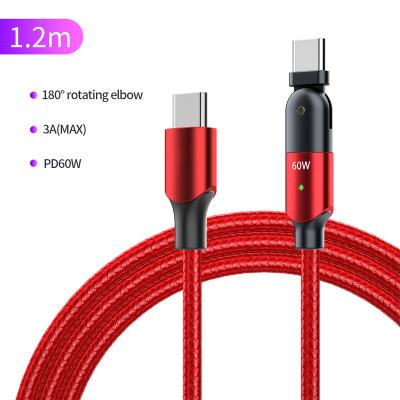 China Mobile Phone Tablet Protection Camera Most Digital Devices 180 Degree Rotation Cable Is Type-C Fast Charging Cable 60W Charging Cable 100W Dual Charging Bending 5A Type-C for sale