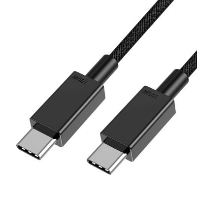 China Mobile Phone New C to C PD100W 5A High Density Dual Head Data Cable Braided Line Suitable to Notebook Mobile Phone Charging Cable for sale