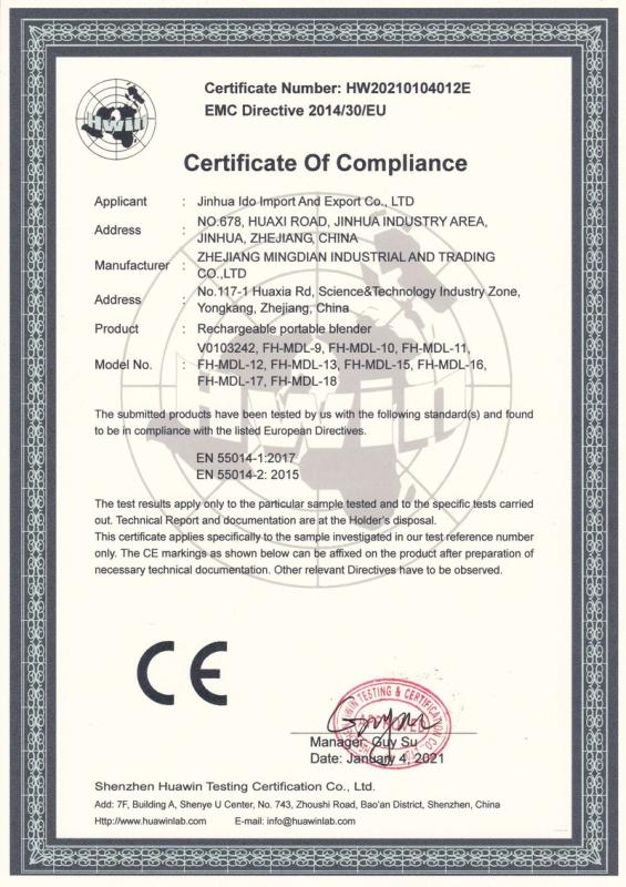 CE - Jinhua Ido Import And Export Co., Ltd.