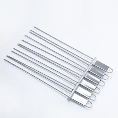 China Easily Cleaned BBQ Grilling Skewer Kebad Set Sticks BBQ Multi-direction Double Skewers for sale