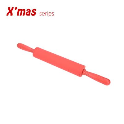 China 18 Inch Sustainable Rolling Pin Silicone Non Stick Surface pp Handle Easy Grip Baking Tool for sale